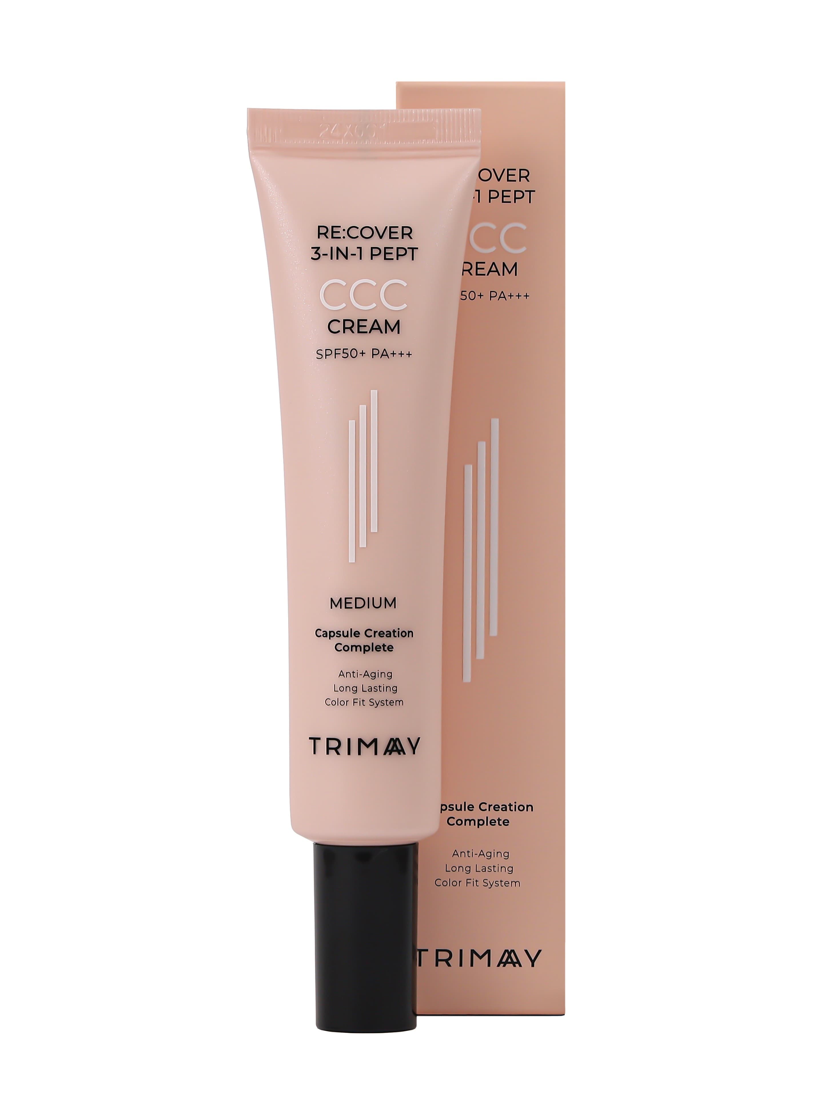 ССC крем с пептидами в оттенке №2 Medium, Re:cover 3-in-1 Pept CCC Cream SPF50+PA+++ Medium, 30 мл
