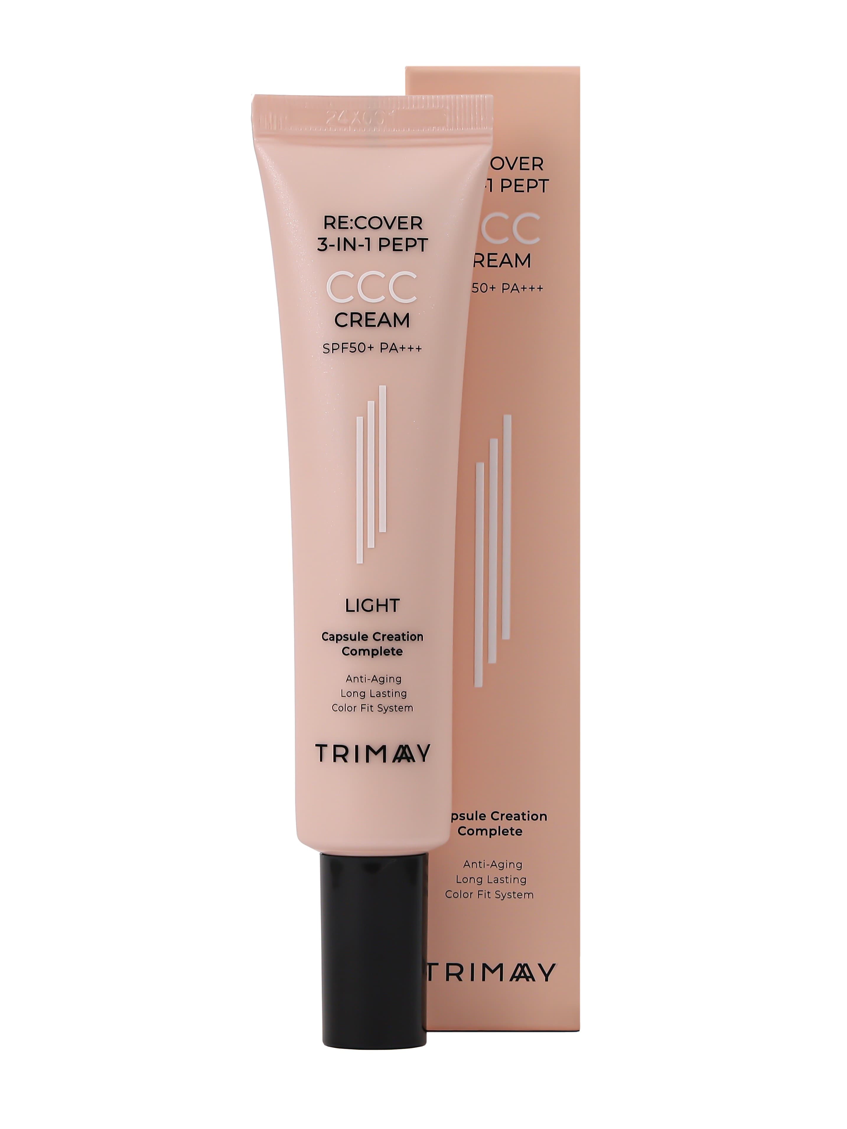 ССC крем с пептидами в оттенке №1 Light, Re:cover 3-in-1 Pept CCC Cream SPF50+PA+++ Light, 30 мл