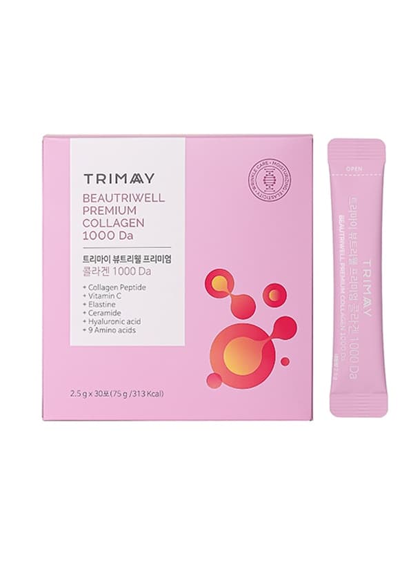 Морской коллаген, гранатовый вкус BeautriWell Premium Collagen 1000 Da, 2,5 г х 30 шт.